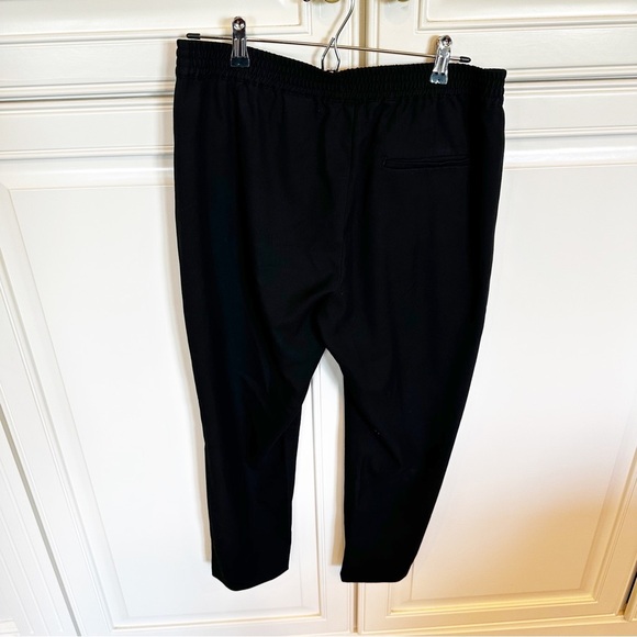 H&M Womens Black Pull On Elastic Waist Zipper Pockets Straight Leg Pants Size 12 - Picture 6 of 6